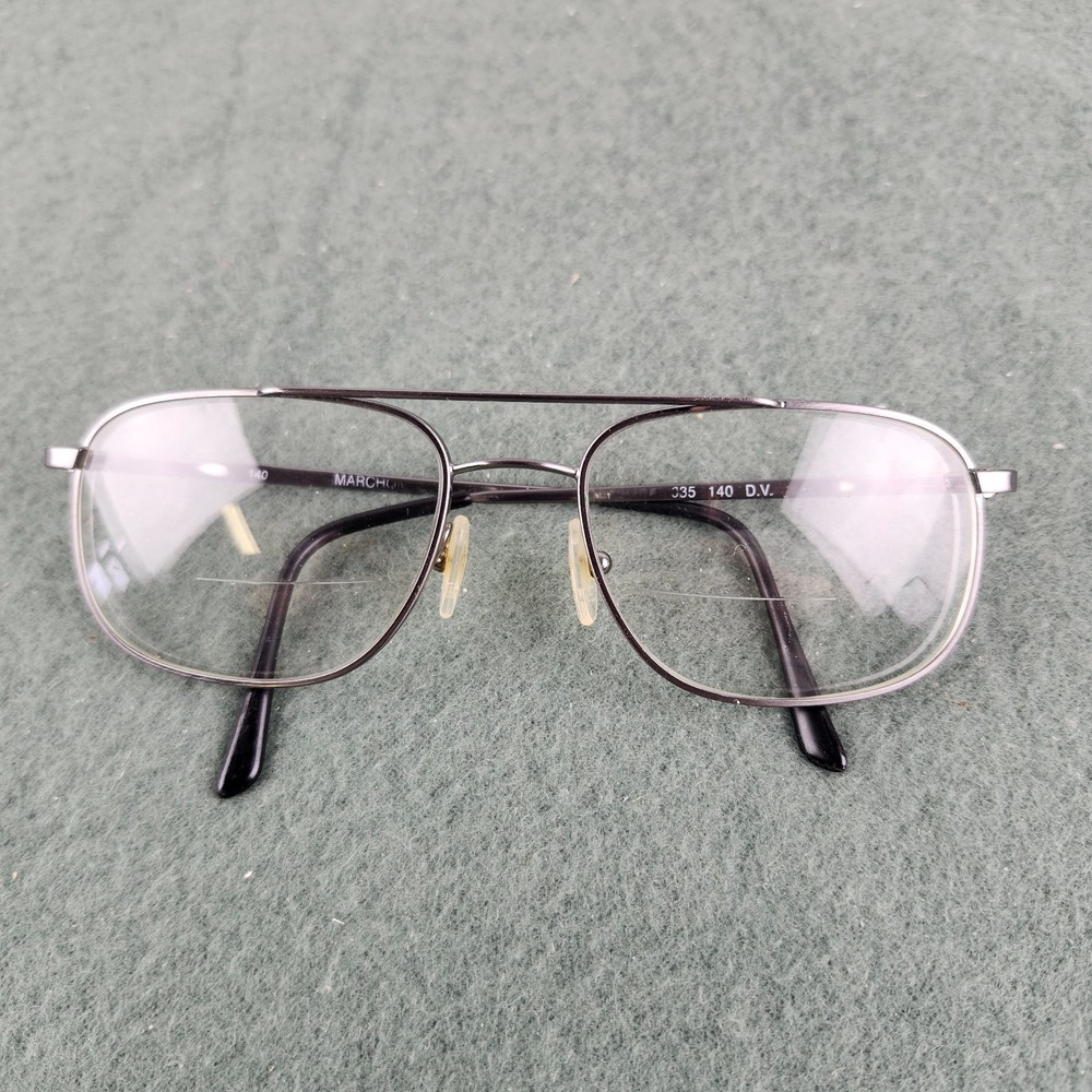 Vintage Marchon Aviator Eyeglasses Silver Color Frames